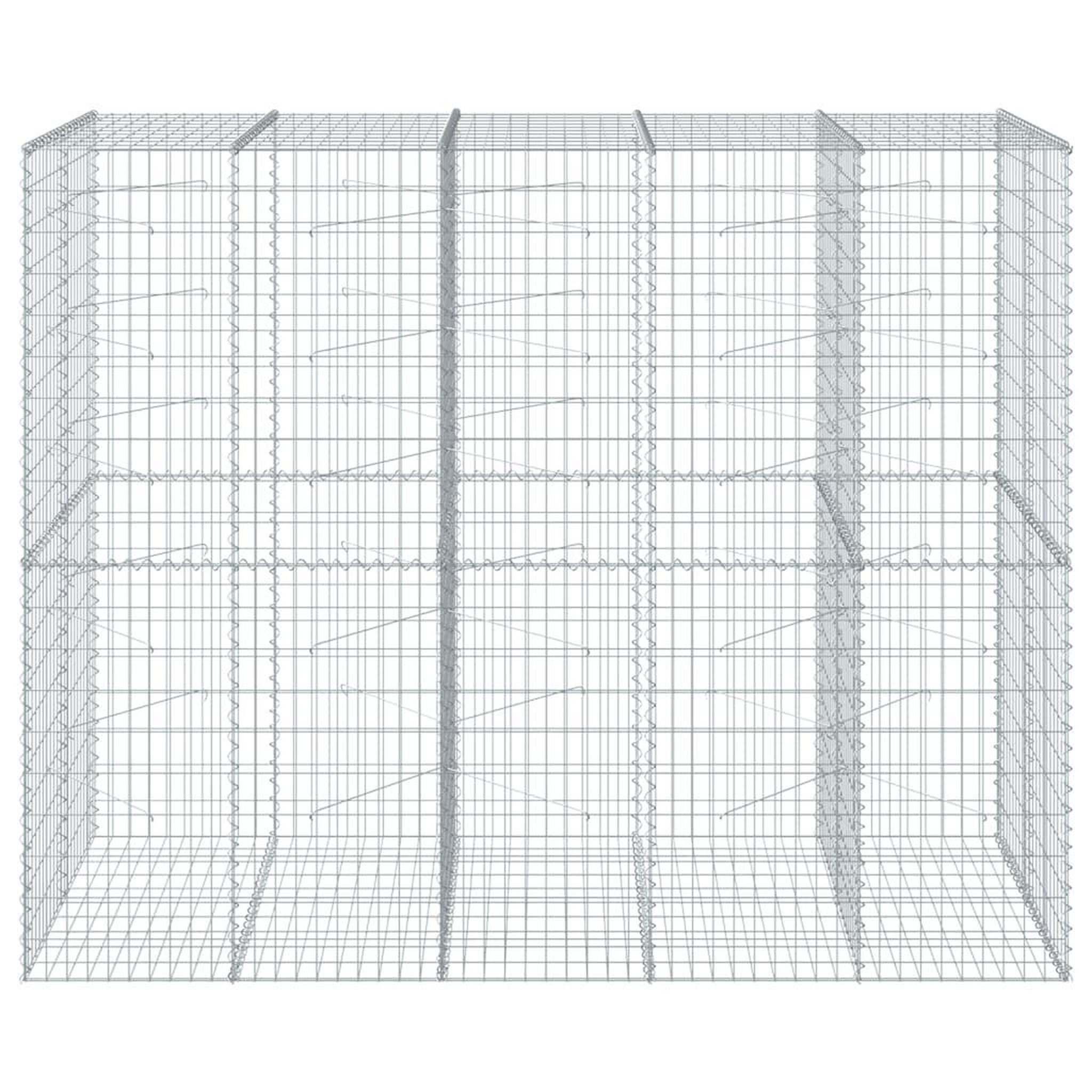 Voir la diapositive 3 : VIDAXL Panier gabion avec couvercle 250x100x200 cm fer galvanise