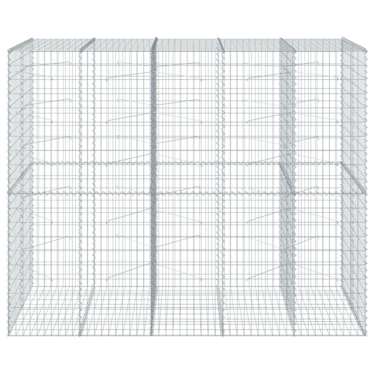 VIDAXL Panier gabion avec couvercle 250x100x200 cm fer galvanise
