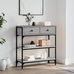VIDAXL Table console sonoma gris 72,5x25x75 cm bois d'ingenierie