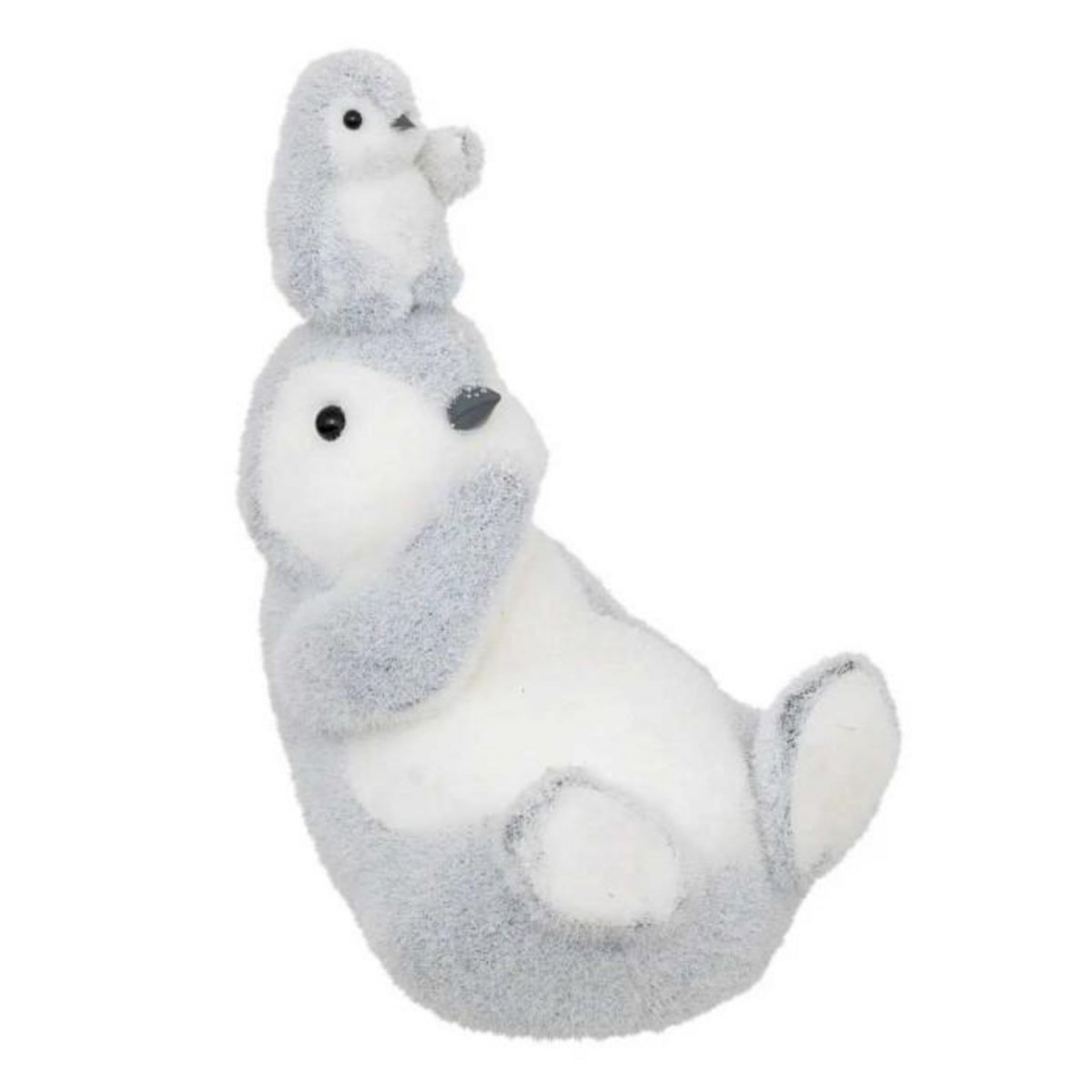 ATMOSPHERA Objet Déco  Maman Pingouin  28cm Gris