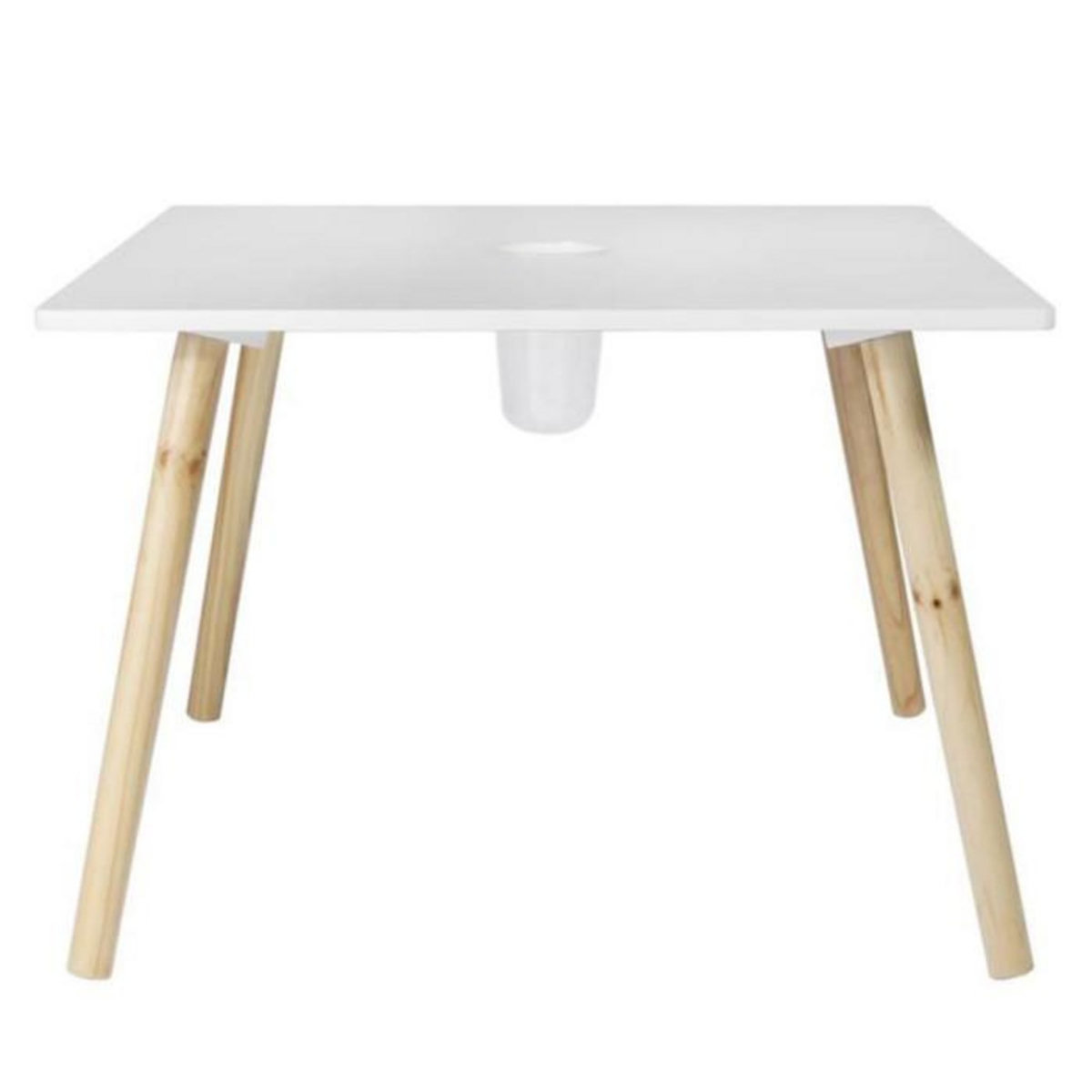 Paris Prix Table avec Pot à Crayons  Gribouille  60cm Blanc