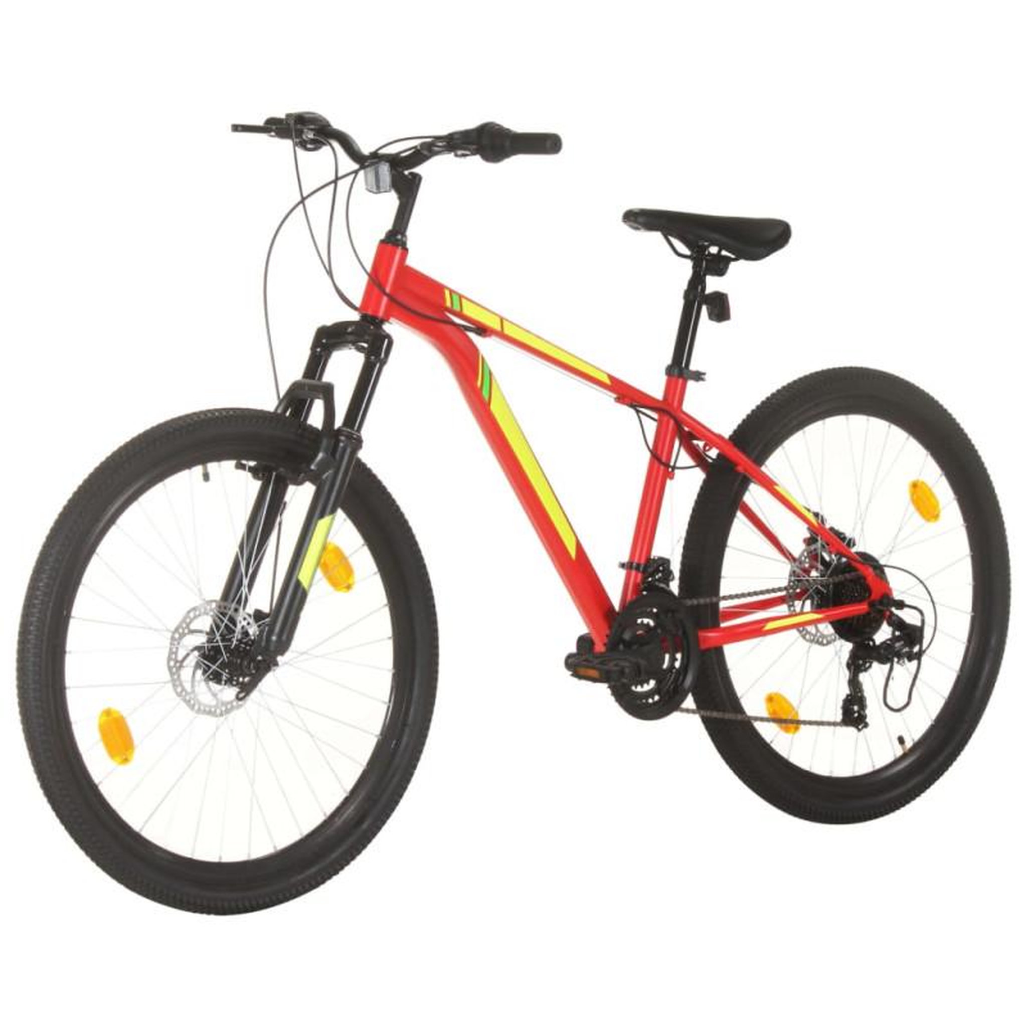 Voir la diapositive 2 : VIDAXL Vélo de montagne 21 vitesses Roues de 27,5 pouces 38 cm Rouge
