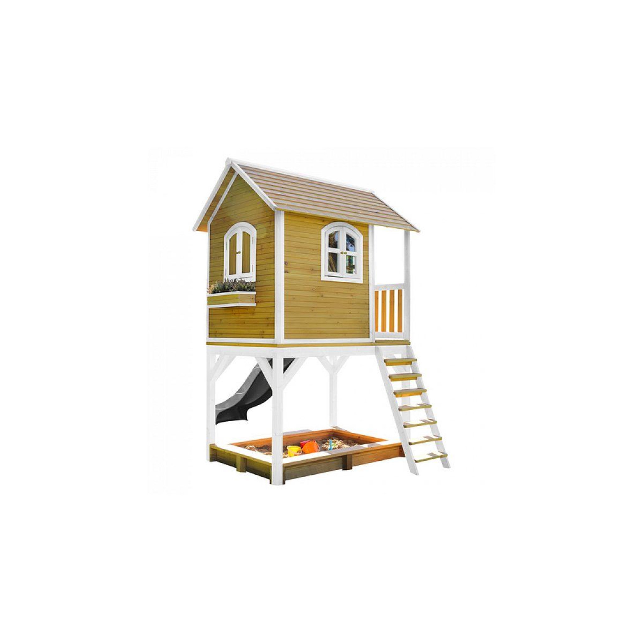 Voir la diapositive 3 : Axi House Axi classic sarah maisonnette marron blanc toboggan gris