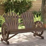 VIDAXL Chaise de jardin Adirondack 2 places bois de sapin massif