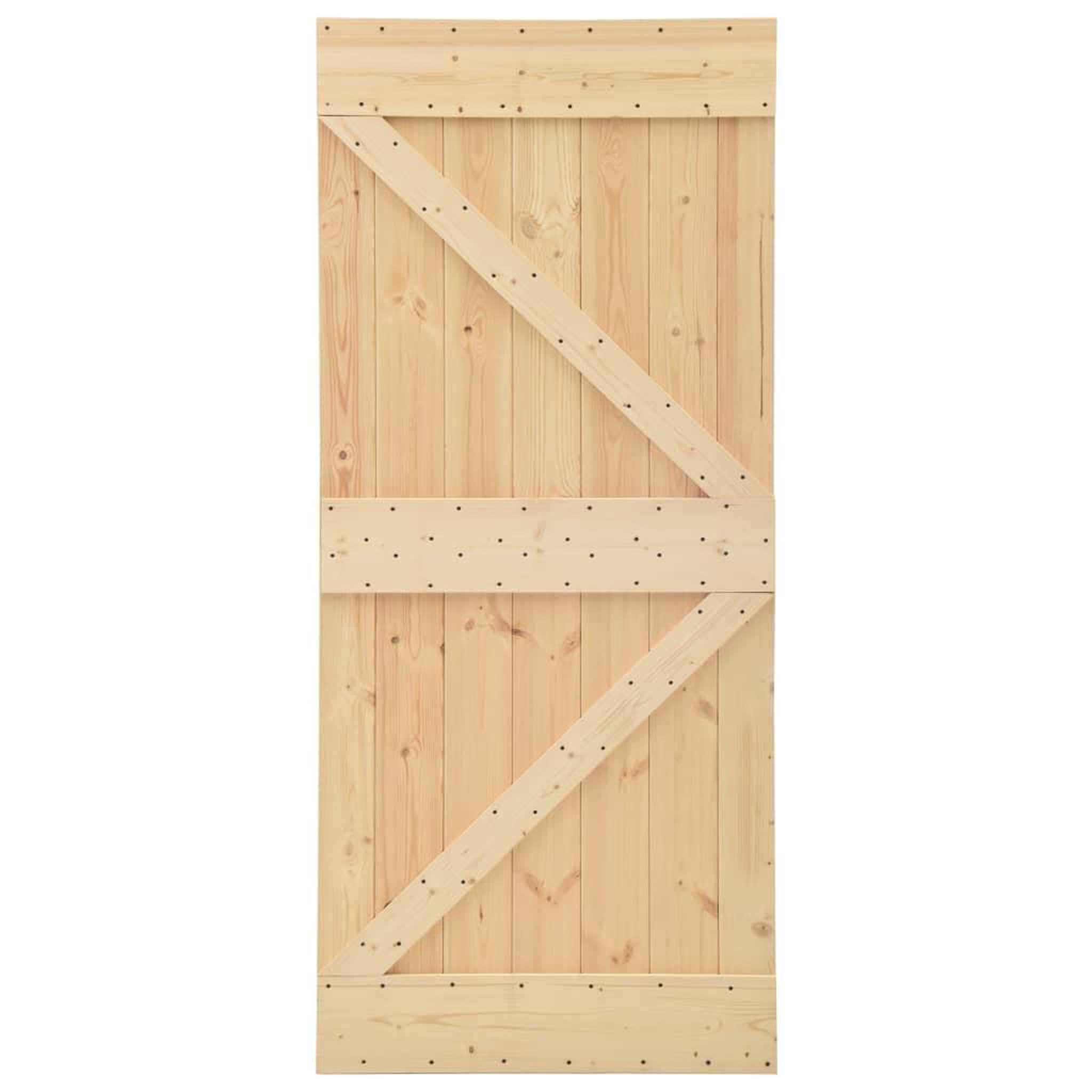 Voir la diapositive 3 : VIDAXL Porte coulissante avec kit de quincaillerie 80x210cm Pin massif