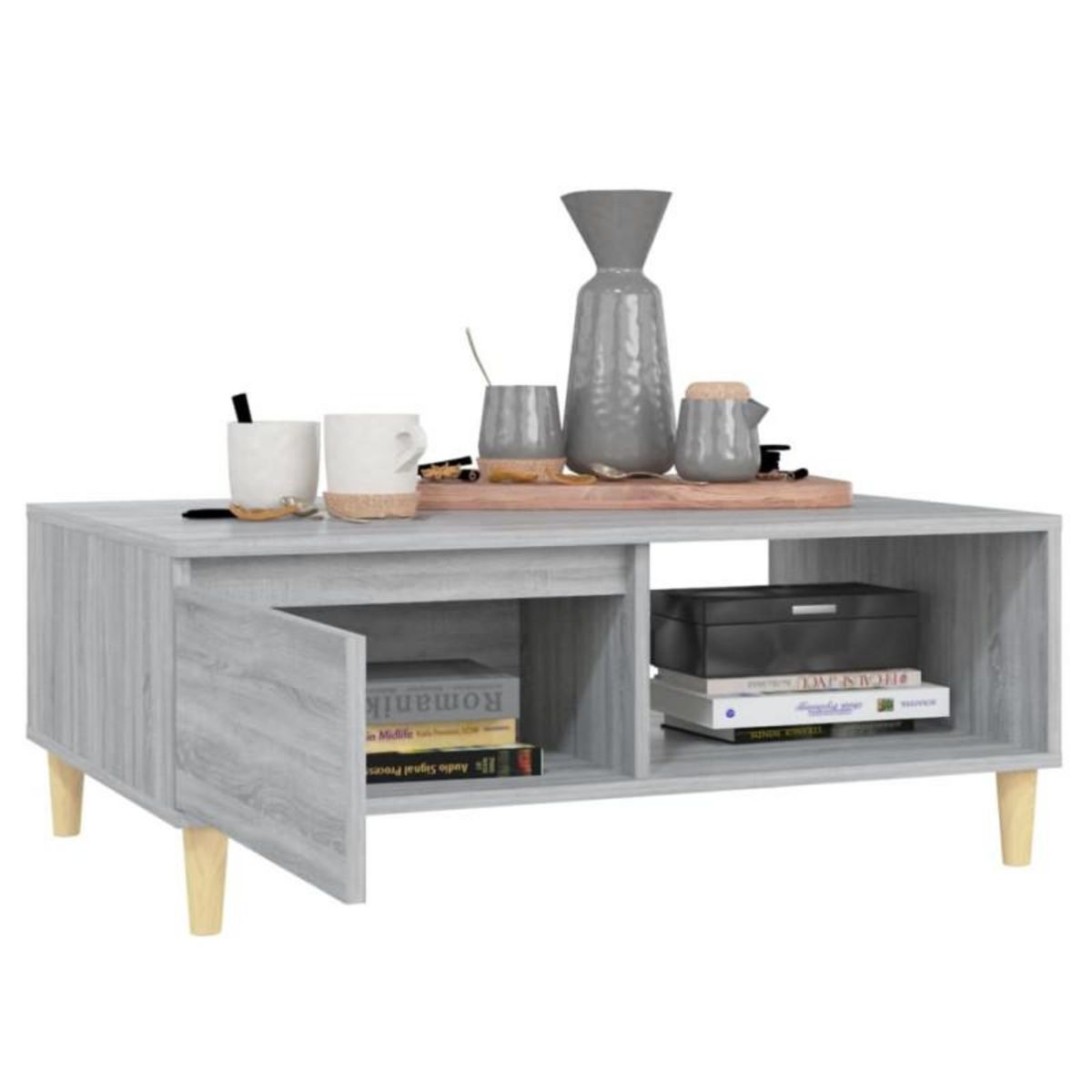 VIDAXL Table basse sonoma gris 90x60x35 cm bois d ingénierie