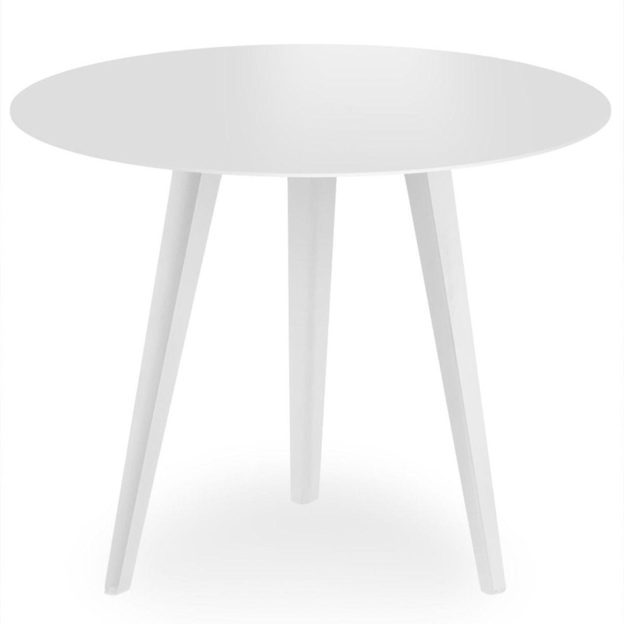 Paris Prix Table d'appoint ronde  bimix  45cm blanc