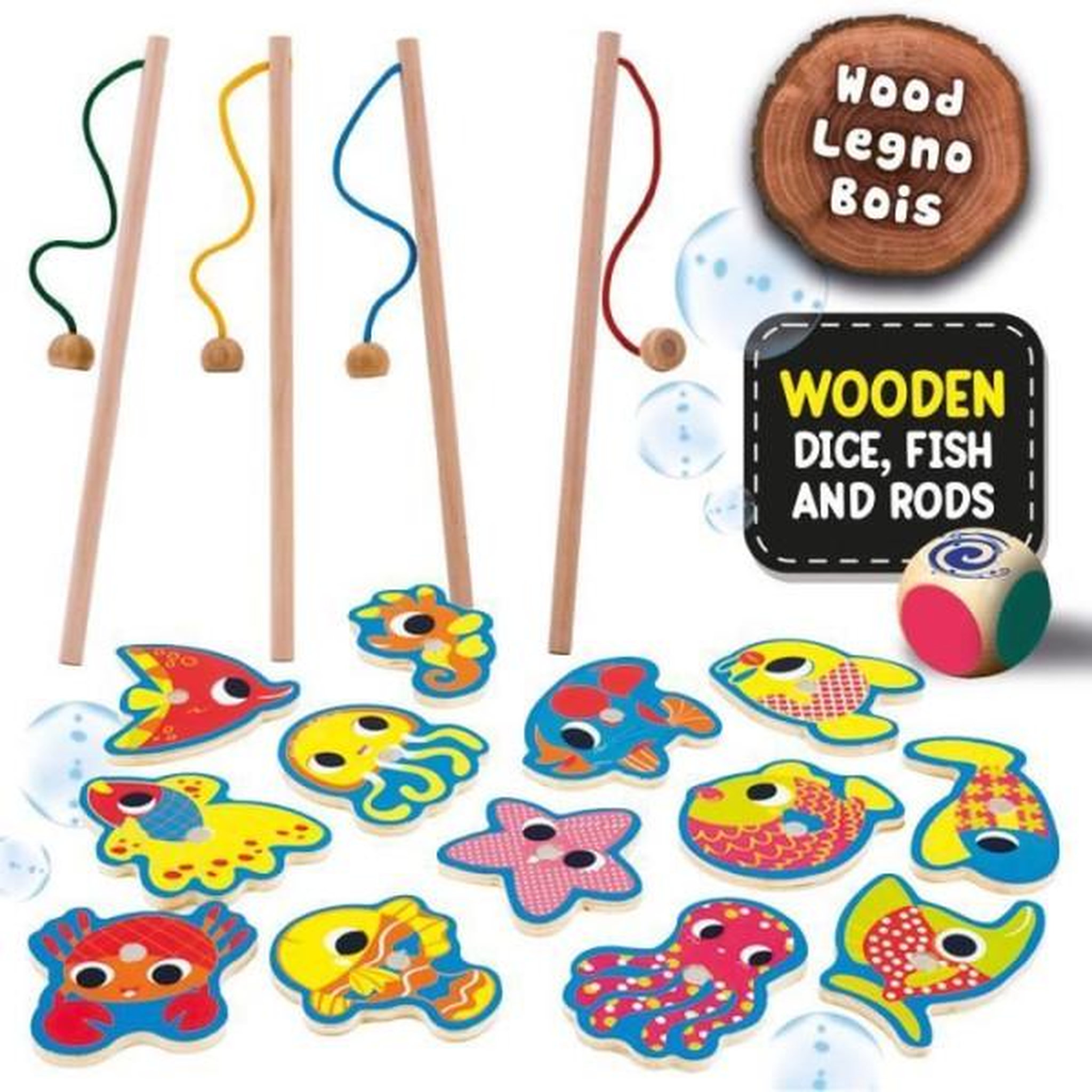 Voir la diapositive 2 : LISCIANI GIOCHI Peche a la ligne - Jeu Montessori - MONTESSORI BOIS - Peche Magnétique, Jeu de Patience