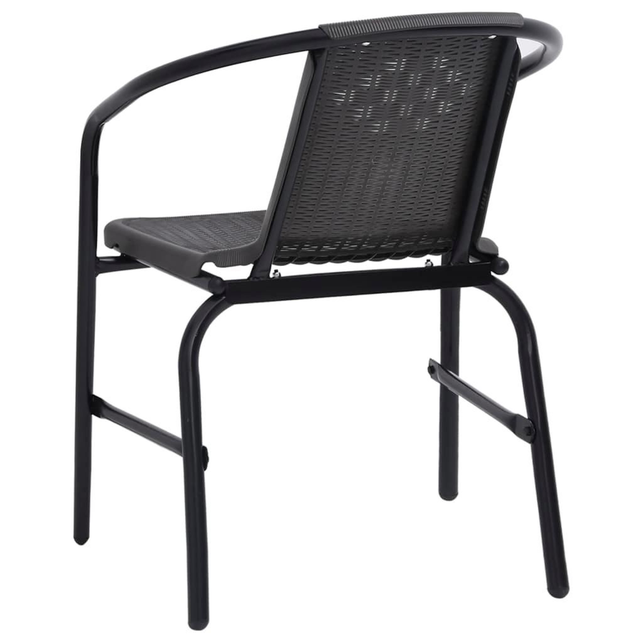 Voir la diapositive 5 : VIDAXL Chaises de jardin lot de 2 Plastique Rotin et acier 110 kg