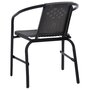 Voir la diapositive 5 : VIDAXL Chaises de jardin lot de 2 Plastique Rotin et acier 110 kg
