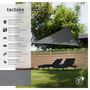 Voir la diapositive 2 : tectake Voile d'ombrage triangulaire triangulaire avec une protection UV 50+ gris 4 x 4 x 4 m