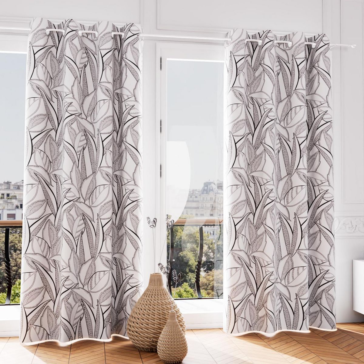 SOLEIL D'OCRE Rideau à oeillets pur coton 135x250 cm TOGO, par Soleil d'ocre