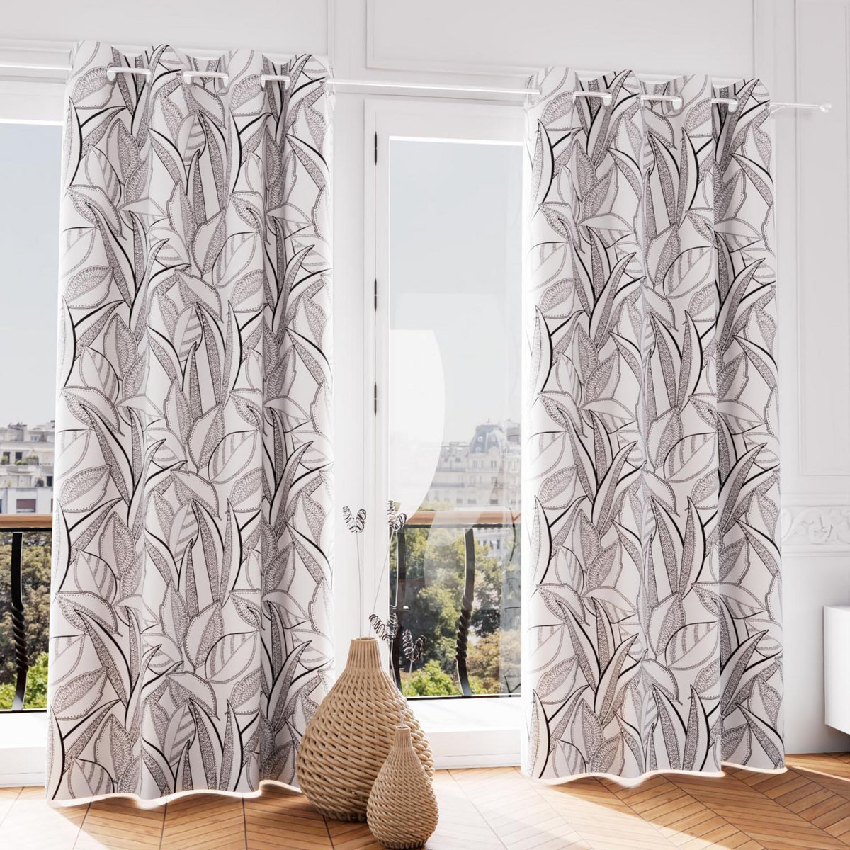 SOLEIL D'OCRE Rideau à oeillets pur coton 135x250 cm TOGO, par Soleil d'ocre