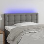 Voir la diapositive 1 : VIDAXL Tete de lit a LED Gris fonce 90x5x78/88 cm Tissu