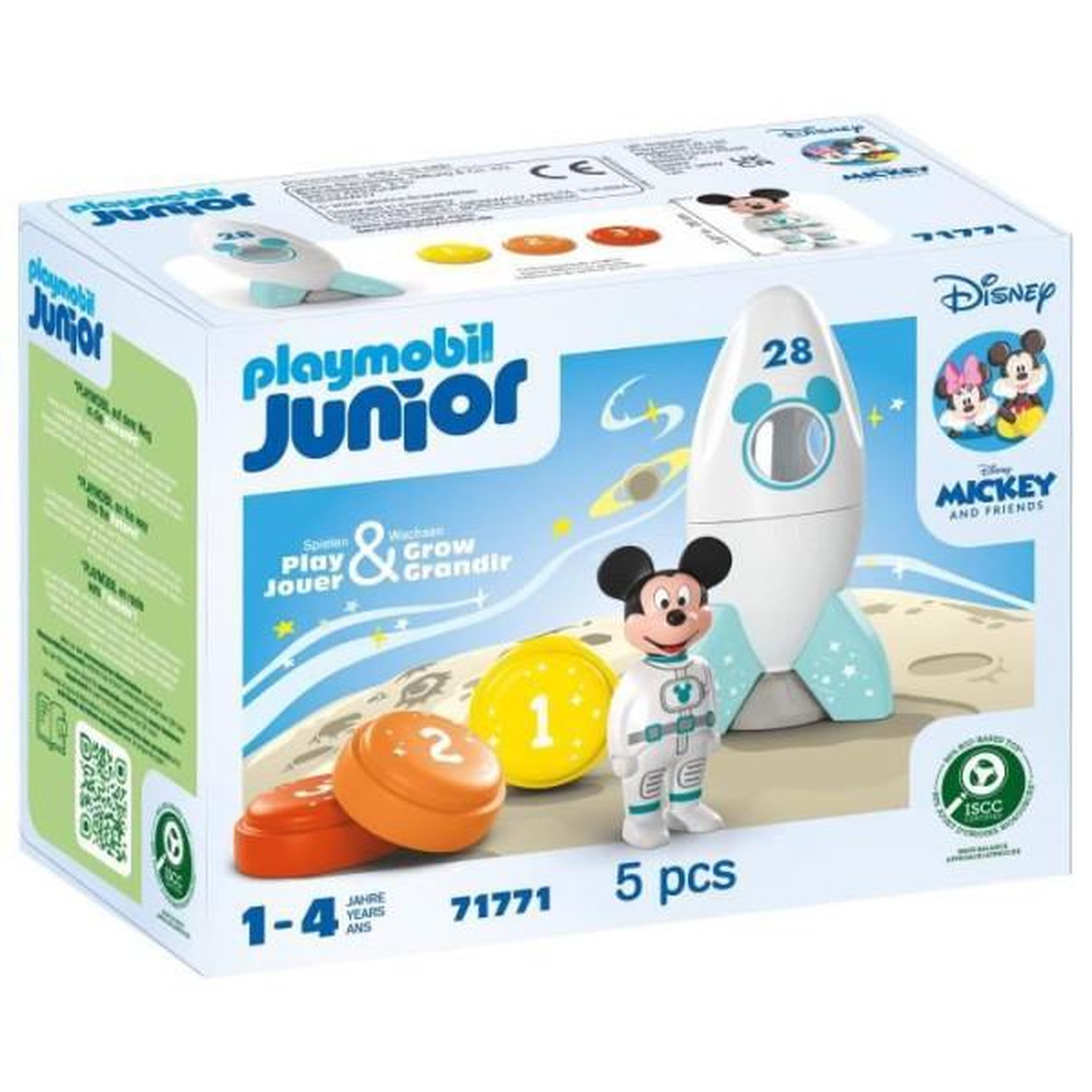 PLAYMOBIL Junior 71771 Mickey astronaute avec sa fusée Disney 5 pièces Dès - vue 6
