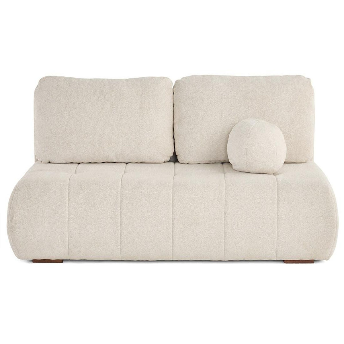 BEST MOBILIER Bowie - canapé 3 places convertible coffre + coussin rond inclus en tissu texturé