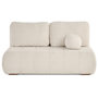 Voir la diapositive 1 : BEST MOBILIER Bowie - canapé 3 places convertible coffre + coussin rond inclus en tissu texturé
