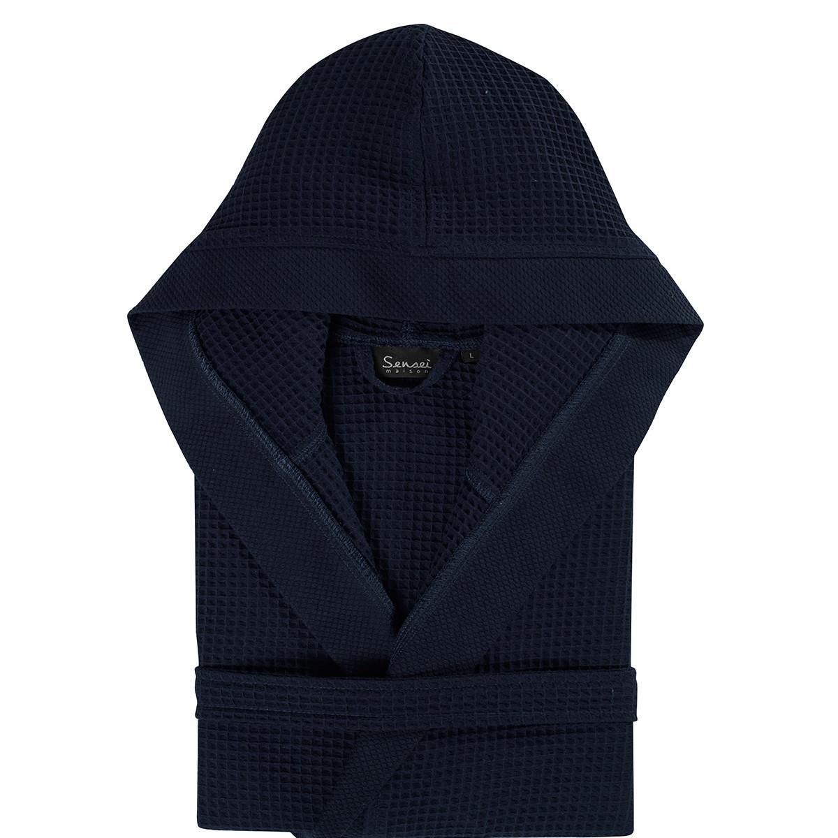 Sensei Maison Peignoir mi-long nid d'abeille SPA CAPUCHE