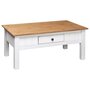 Voir la diapositive 4 : VIDAXL Table basse Blanc 100x60x45 cm Pin massif Assortiment Panama
