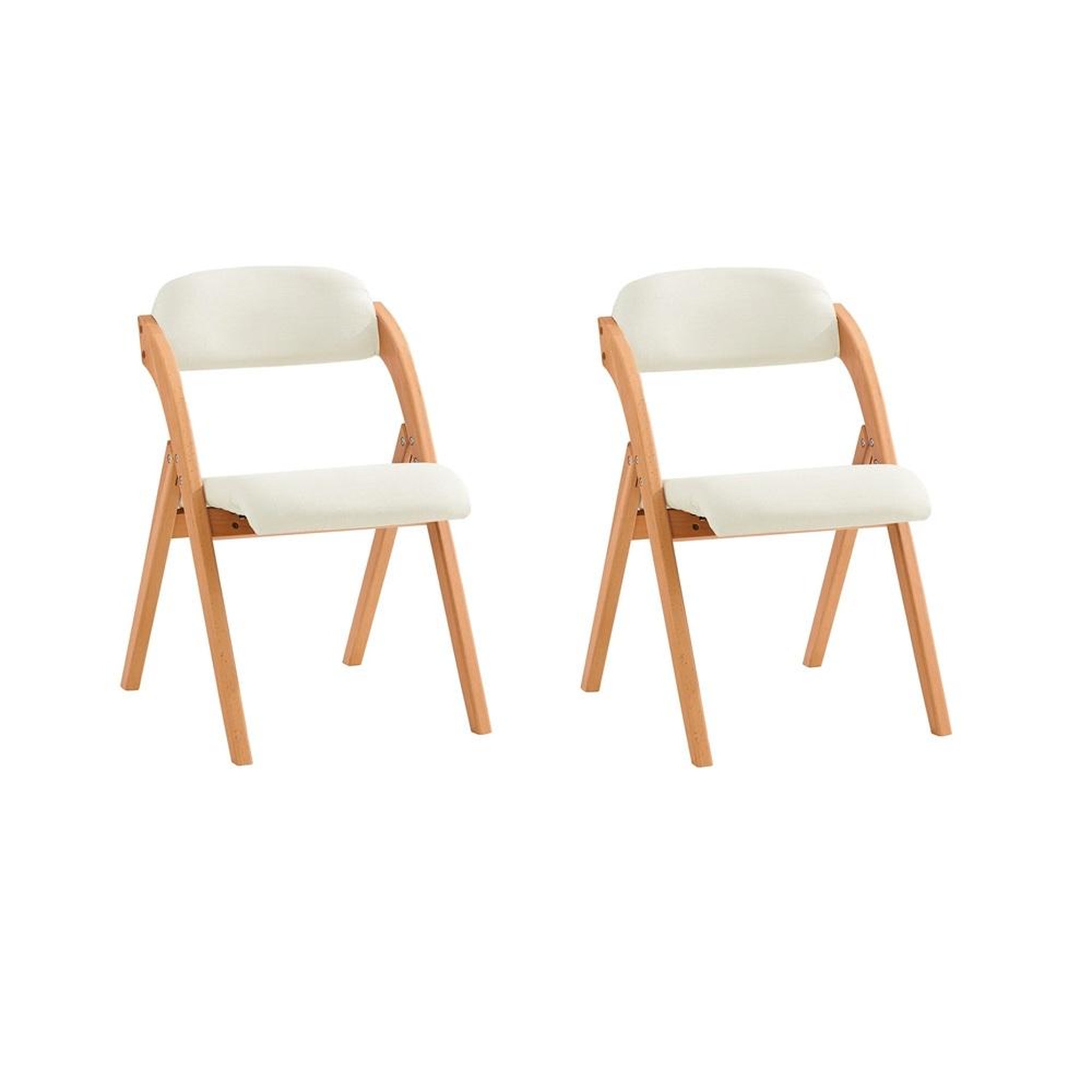 SOBUY Chaise Pliante Cuisine Blanc 47.5x41.5x77cm FST92-WX2