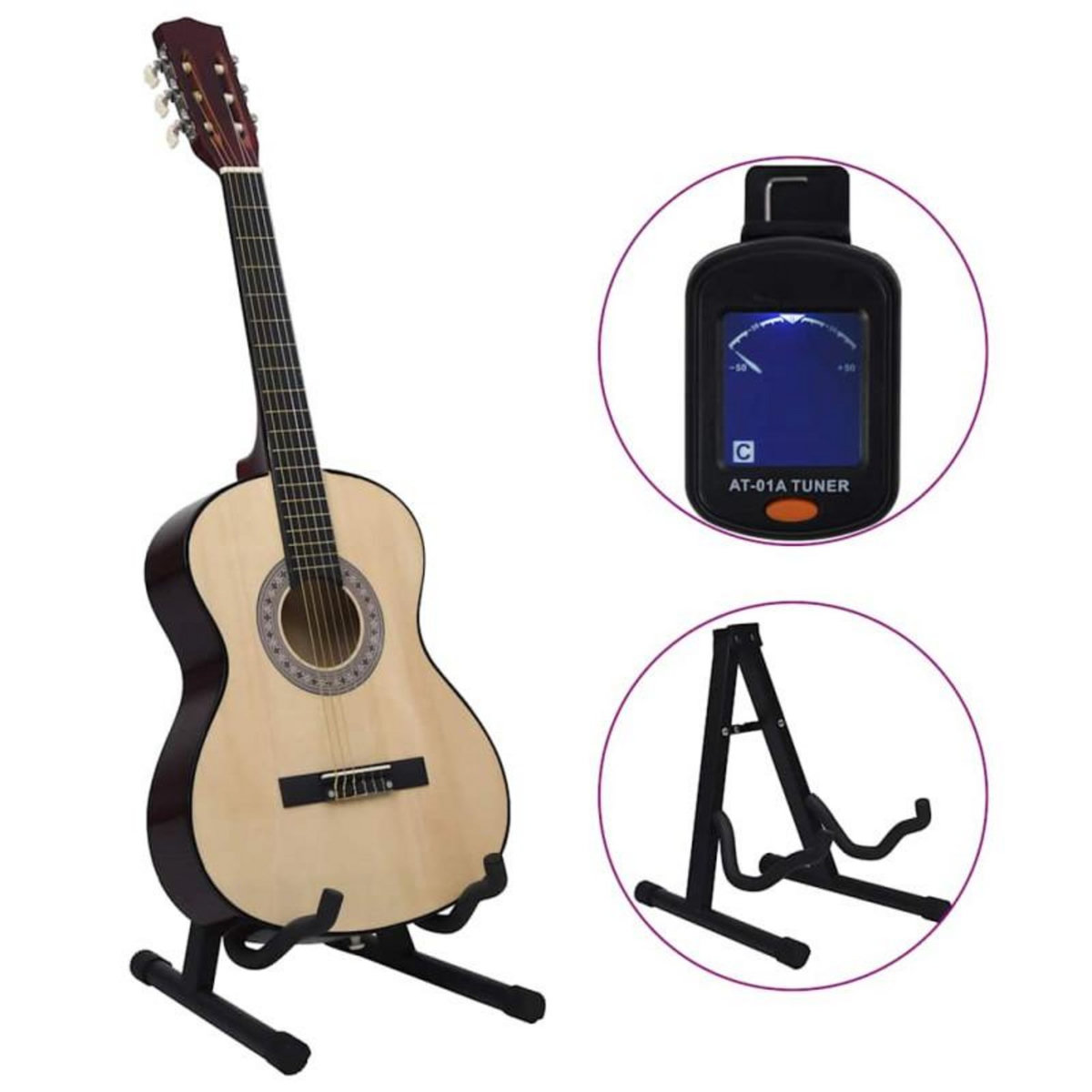 VIDAXL Ensemble de guitare classique pour débutants 12 pcs 4 4 39