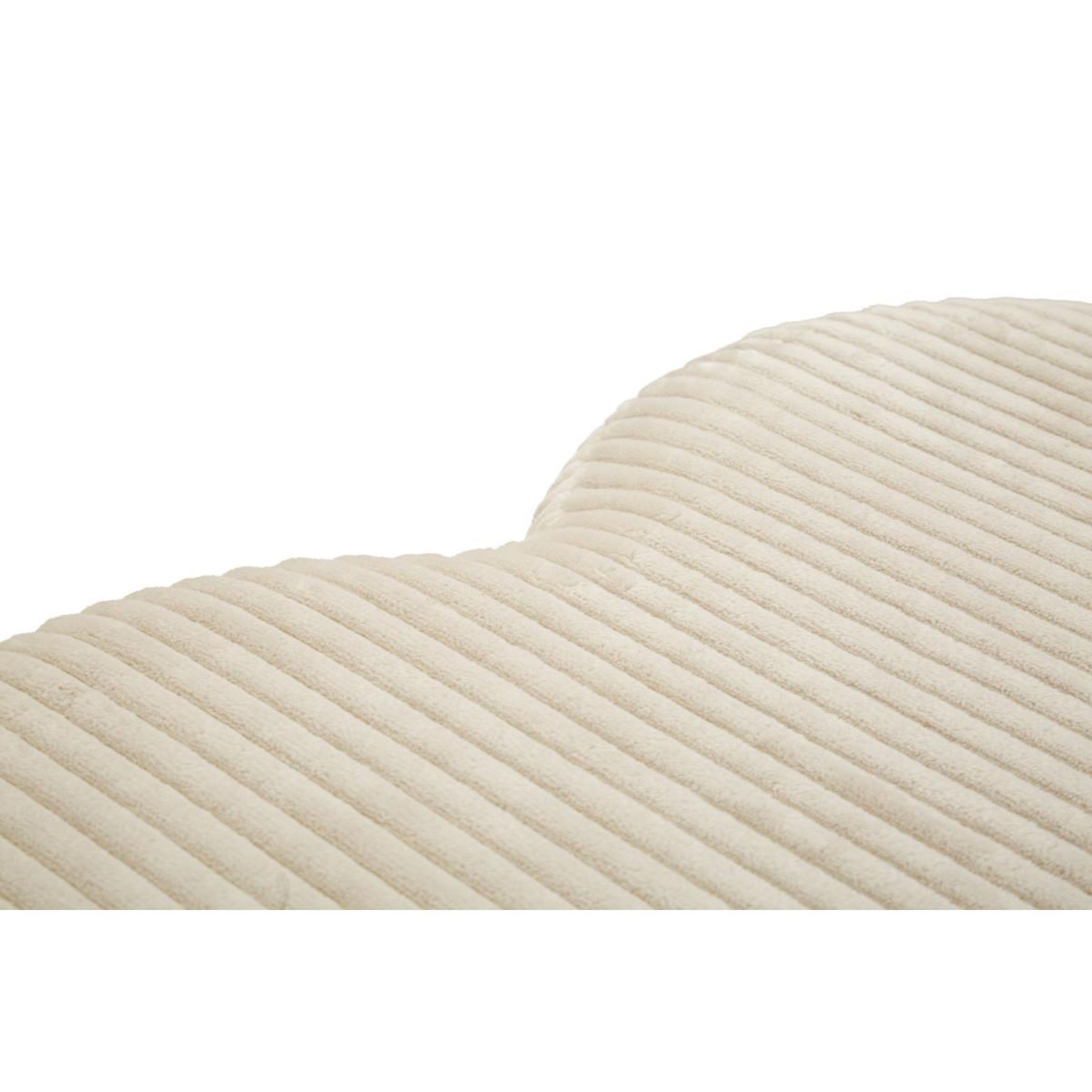 Voir la diapositive 5 : Paris Prix Pouf cœur en tissu côtelé  dublino  49cm blanc
