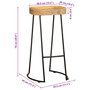 Voir la diapositive 6 : VIDAXL Tabourets de bar lot de 2 bois de manguier massif