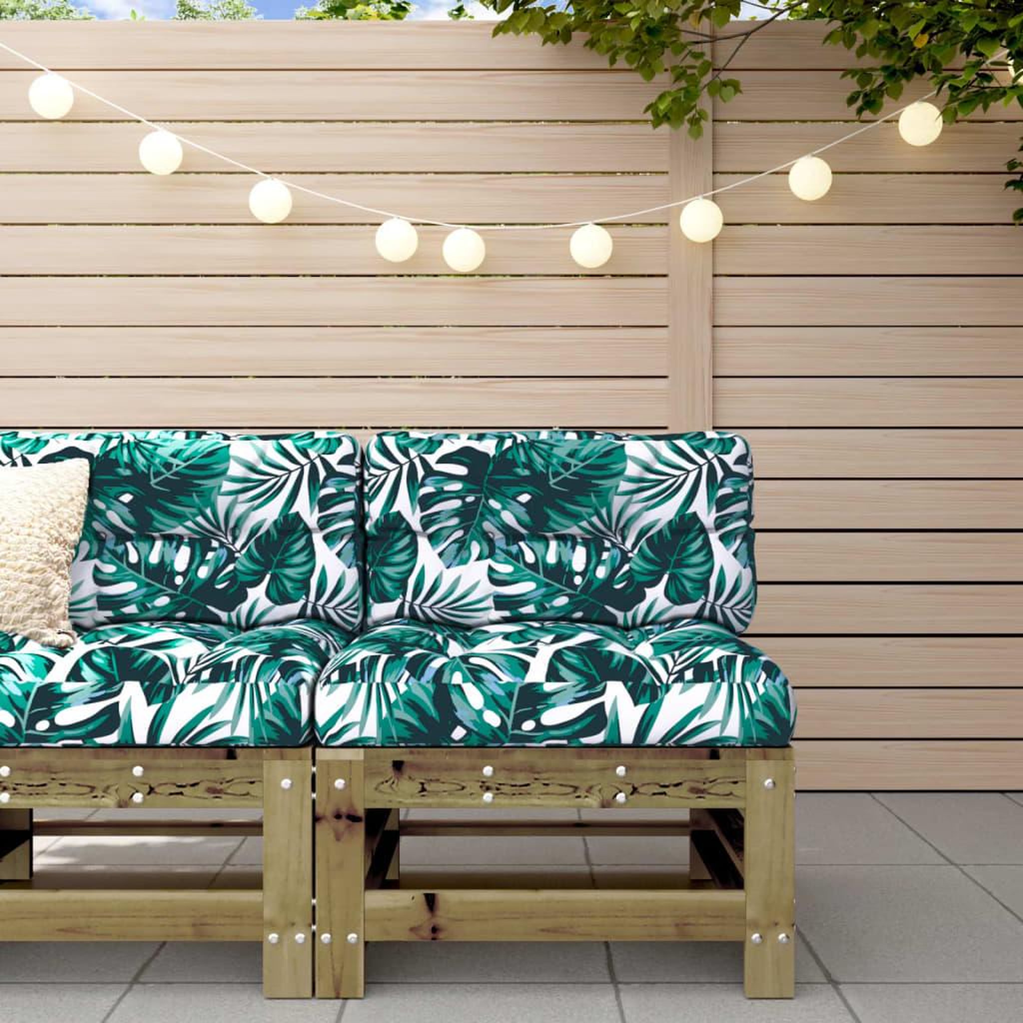 VIDAXL Canape central de jardin bois de pin impregne