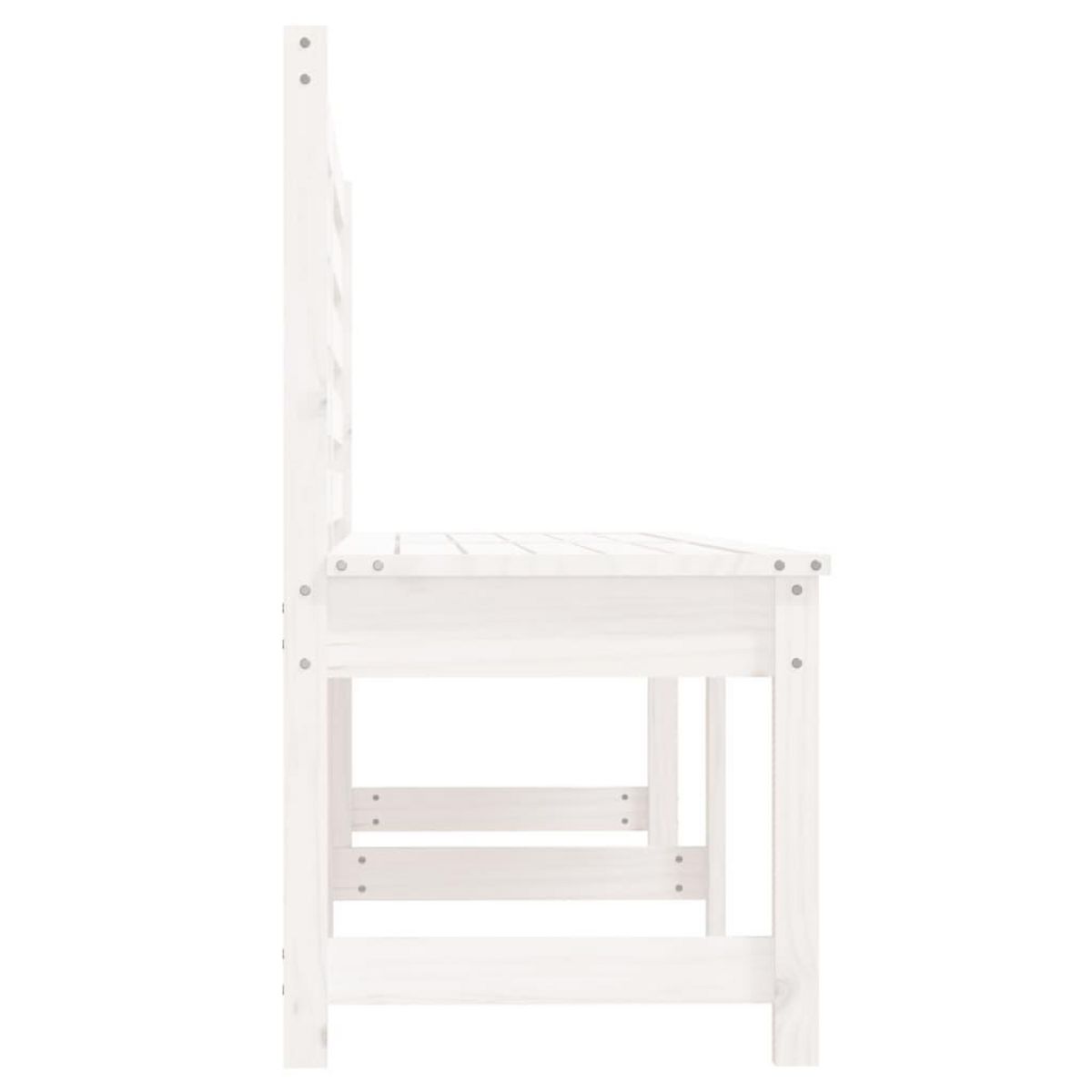 VIDAXL Banc de jardin blanc 201,5 cm bois massif de pin