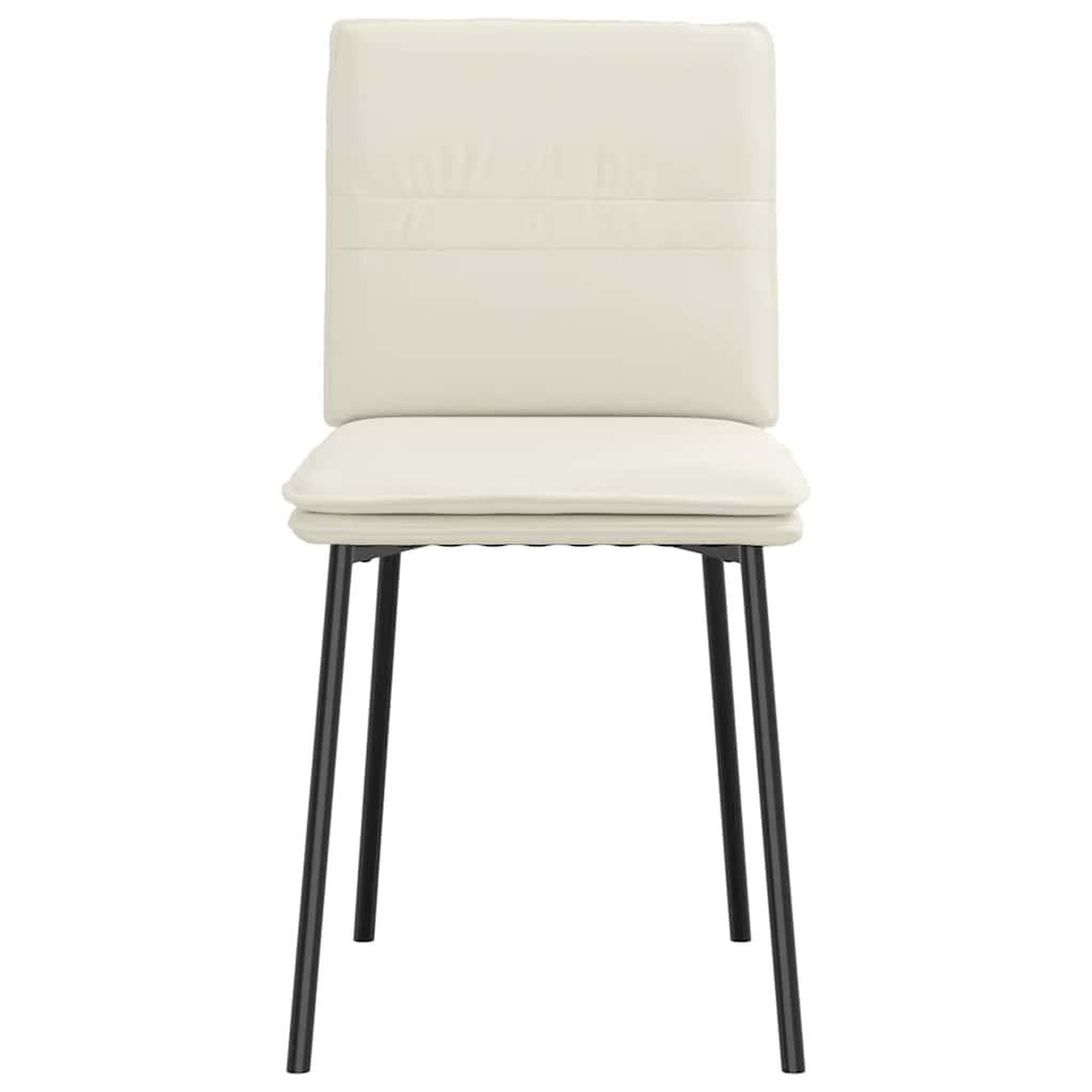 Voir la diapositive 4 : VIDAXL Chaises a manger lot de 6 creme velours