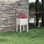 VIDAXL Jardiniere d'exterieur Blanc 40x40x70 cm Bois de pin massif