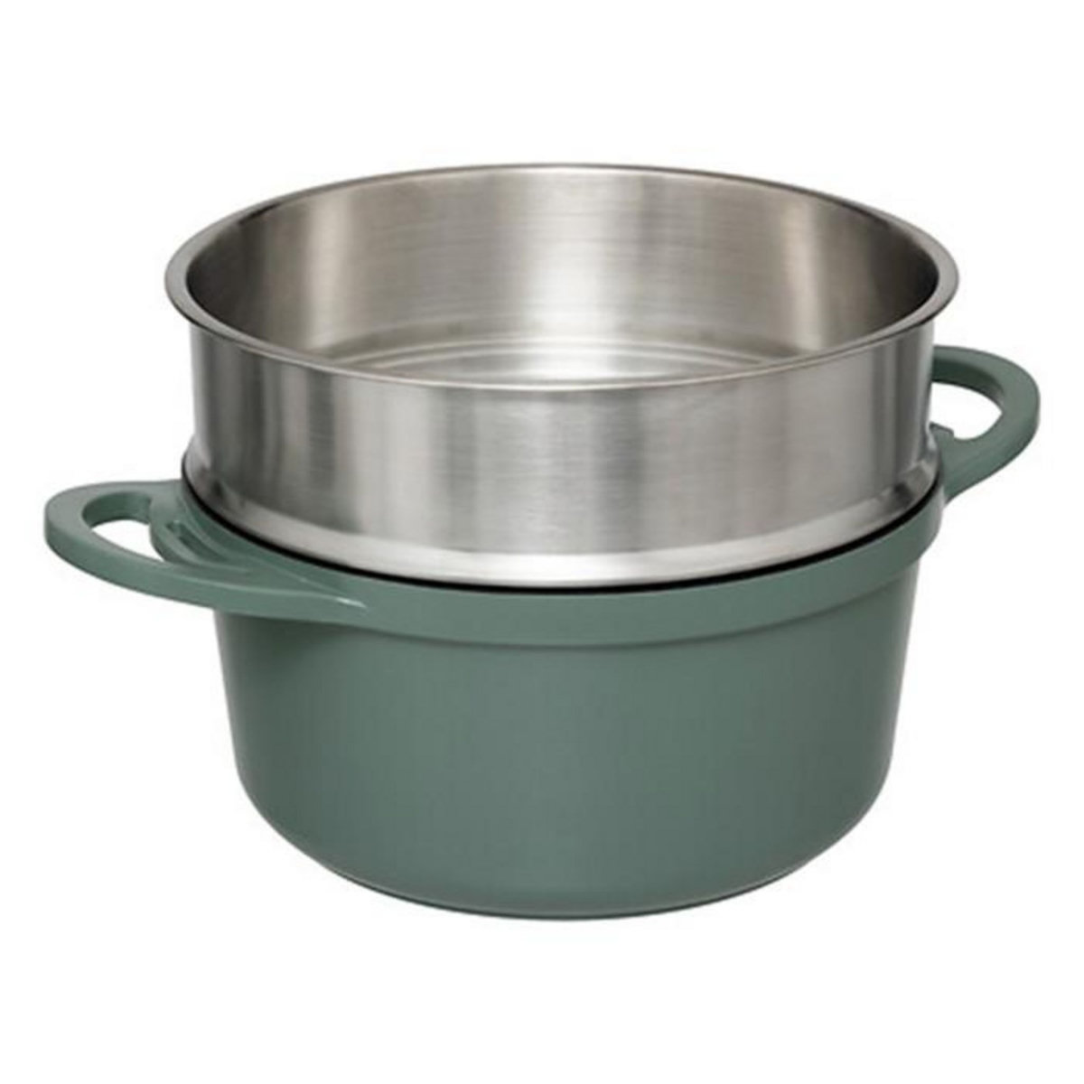 FIVE Cocotte Avec Panier Vapeur  Kirk  24cm Vert Olive