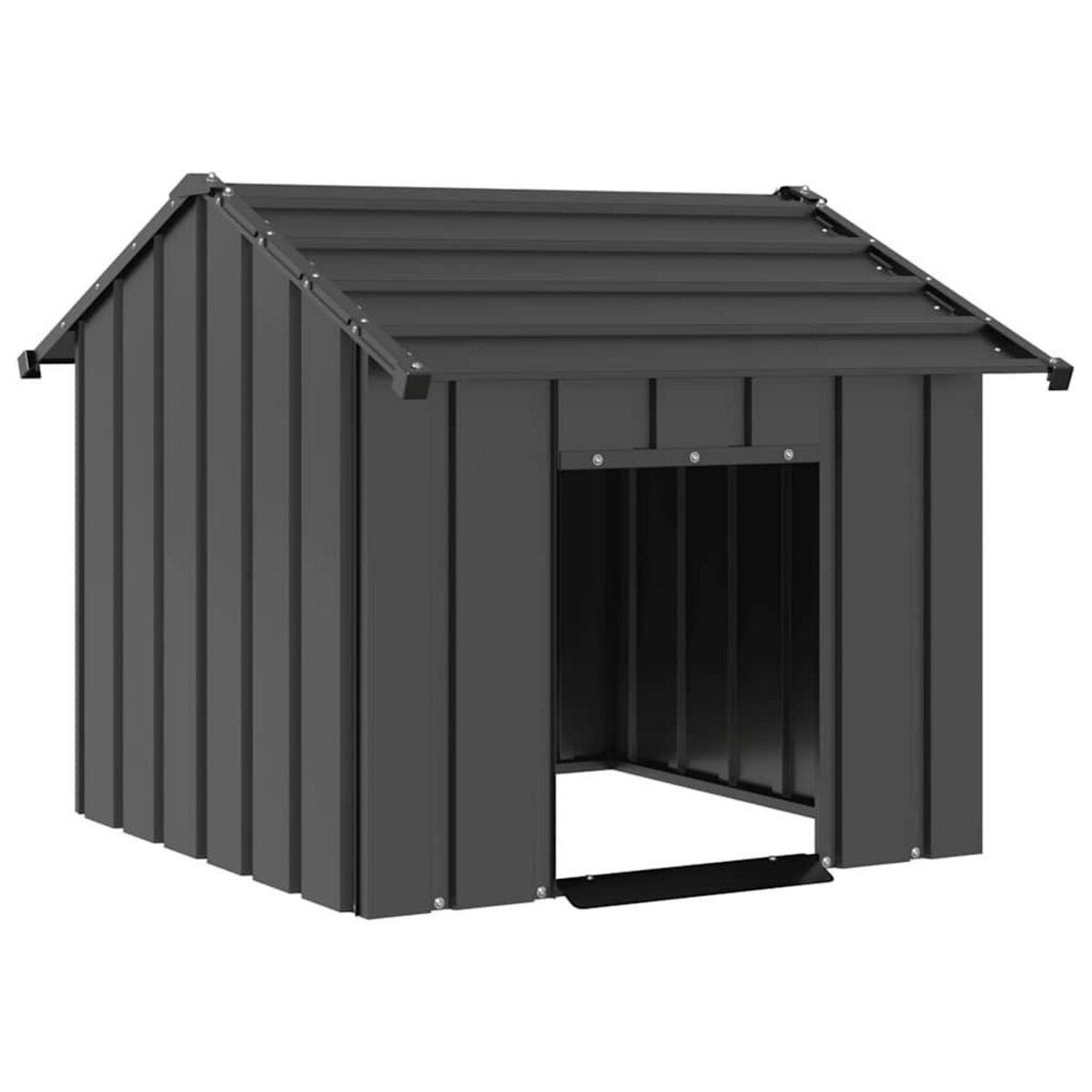 VIDAXL Niche pour chien avec toit noir 85x107x81 cm acier galvanise