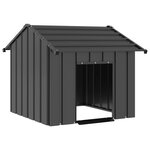 VIDAXL Niche pour chien avec toit noir 85x107x81 cm acier galvanise