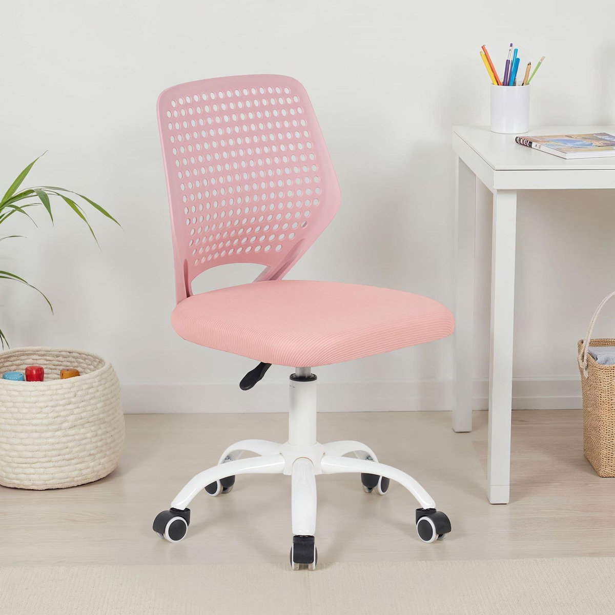 IDIMEX Chaise de bureau pour enfant JADE pivotante