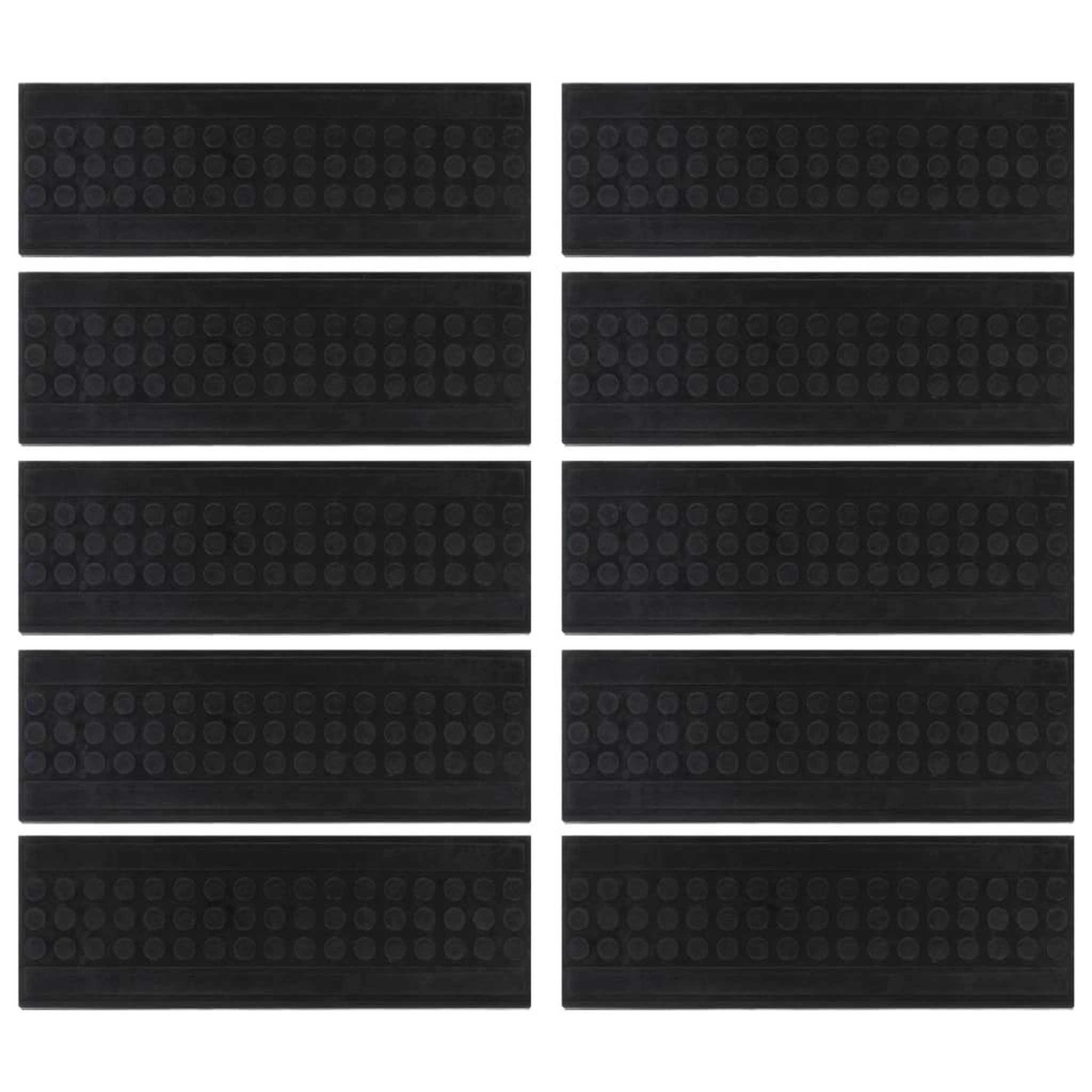 Voir la diapositive 3 : VIDAXL Marches d'escalier 10 pcs 25x75 cm caoutchouc