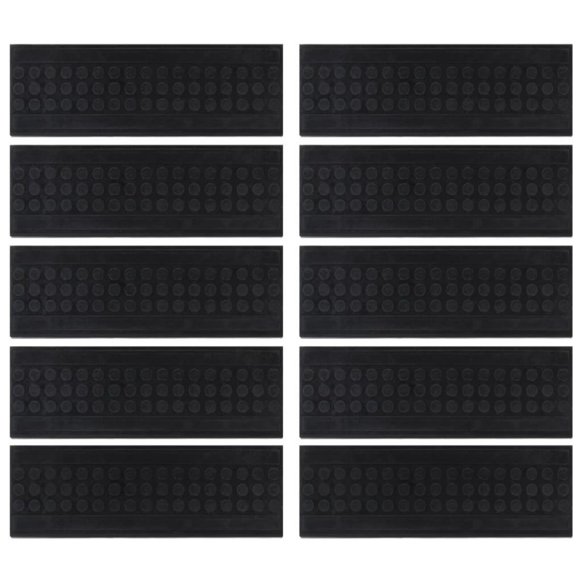 VIDAXL Marches d'escalier 10 pcs 25x75 cm caoutchouc