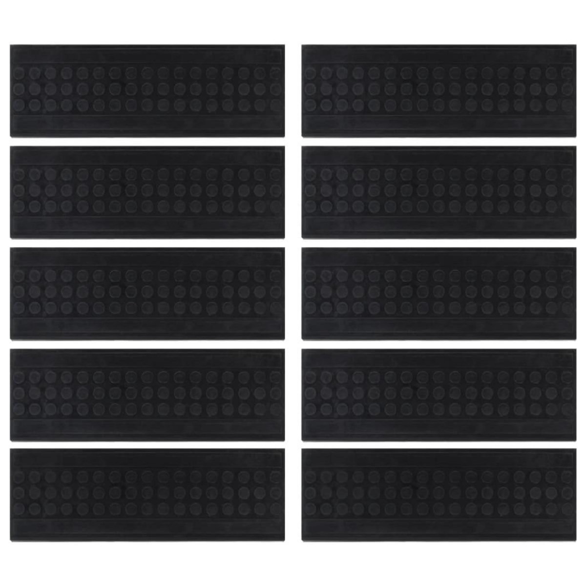 VIDAXL Marches d'escalier 10 pcs 25x75 cm caoutchouc