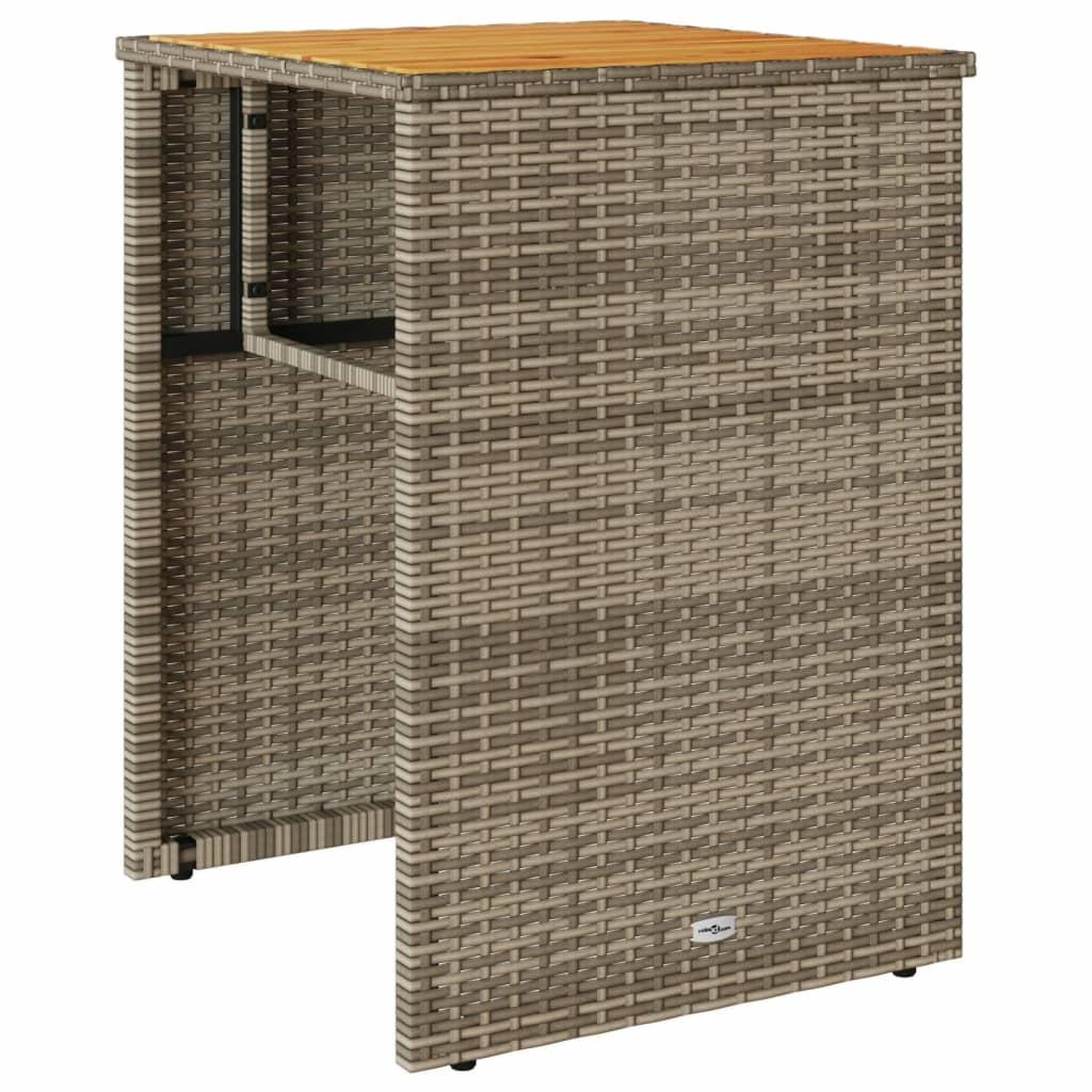 Voir la diapositive 4 : VIDAXL Ensemble de bistro 3 pcs avec coussins gris resine tressee