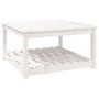 Voir la diapositive 2 : VIDAXL Table de jardin blanc 82,5x82,5x45 cm bois massif de pin