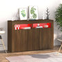 Voir la diapositive 3 : VIDAXL Buffet avec lumieres LED chene marron 115,5x30x75 cm