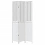 Voir la diapositive 4 : VIDAXL Cloison de separation 3 panneaux blanc bois de paulownia massif