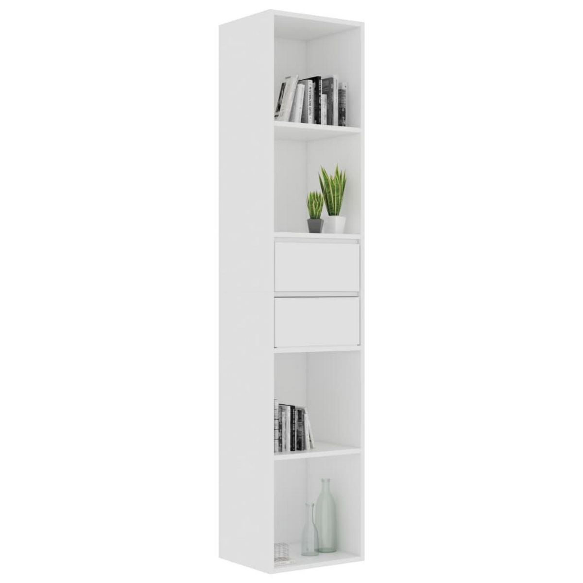 VIDAXL Bibliotheque Blanc 36x30x171 cm Bois d'ingenierie