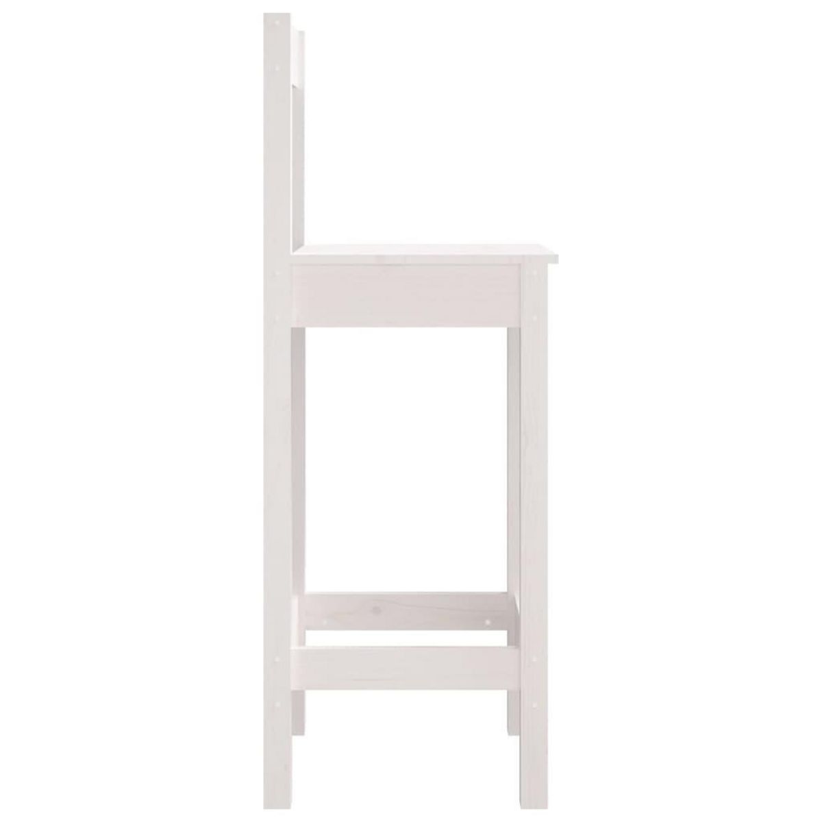 VIDAXL Chaises de bar lot de 2 blanc 40x41,5x112 cm bois de pin solide