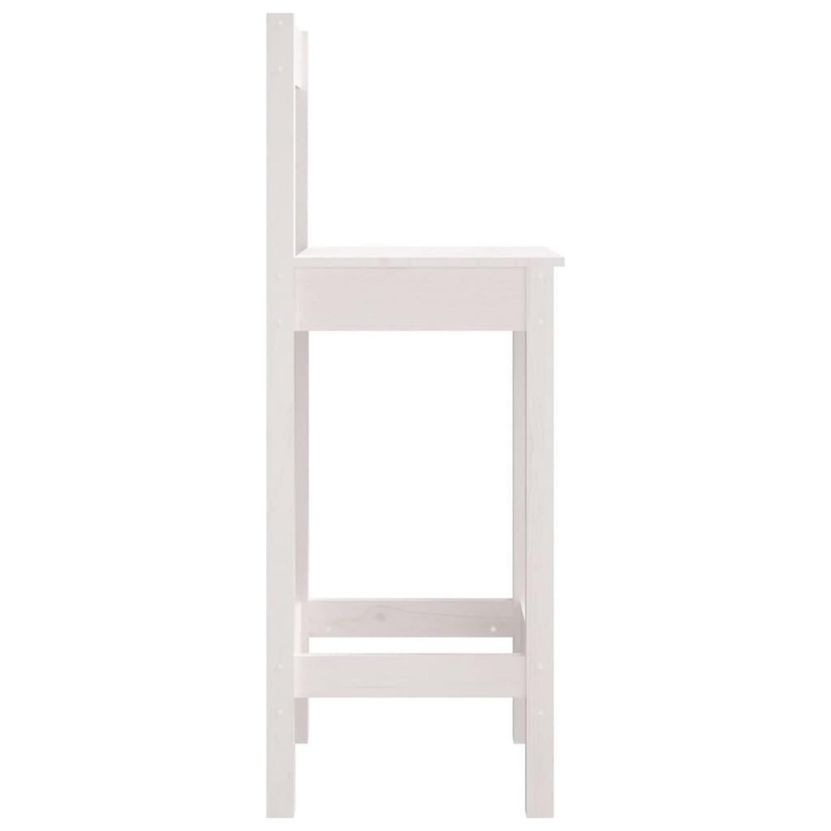 VIDAXL Chaises de bar lot de 2 blanc 40x41,5x112 cm bois de pin solide