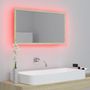 Voir la diapositive 5 : VIDAXL Miroir LED de salle de bain Chêne sonoma 80x8,5x37 cm Acrylique