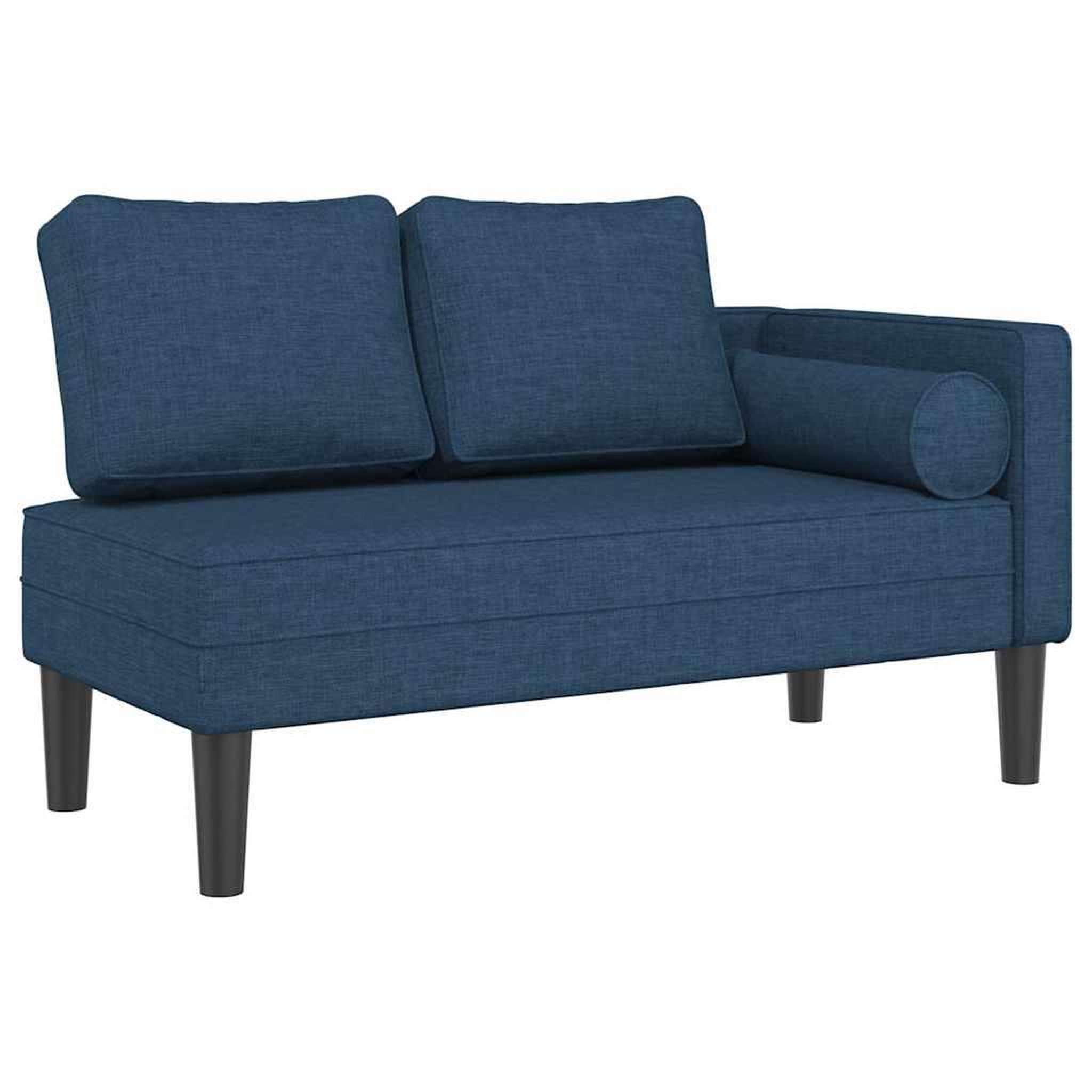 Voir la diapositive 2 : VIDAXL Chaise longue avec coussins bleu tissu
