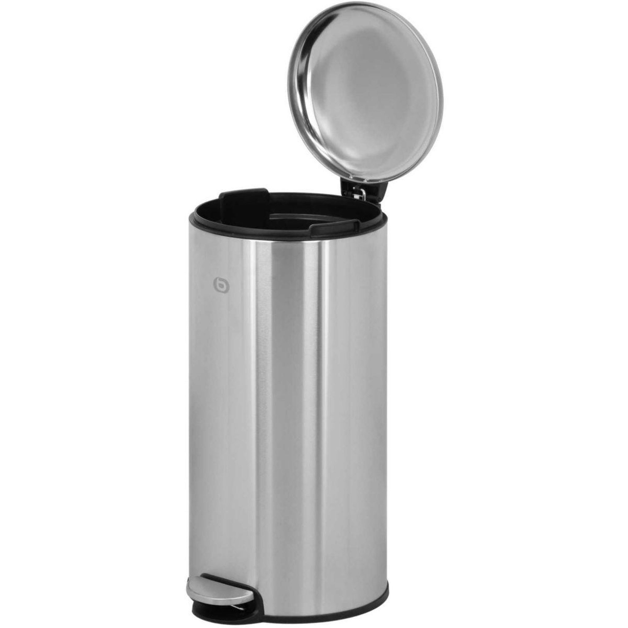 Voir la diapositive 2 : ESSENTIEL B Poubelle de cuisine manuelle ronde 30l avec pedale