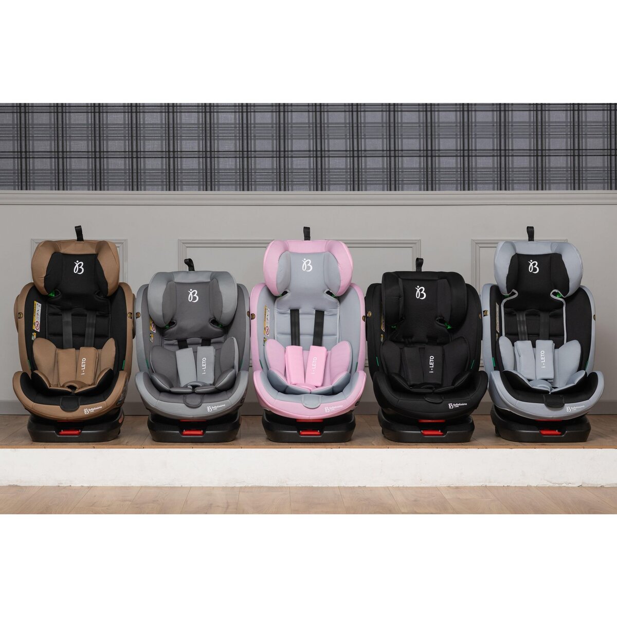 BEBELISSIMO BEBELISSIMO - Siège auto Isofix - pivotant 360 ° - groupe 0+/1/2/3 - (0-36kg) - i-EOLE - rose