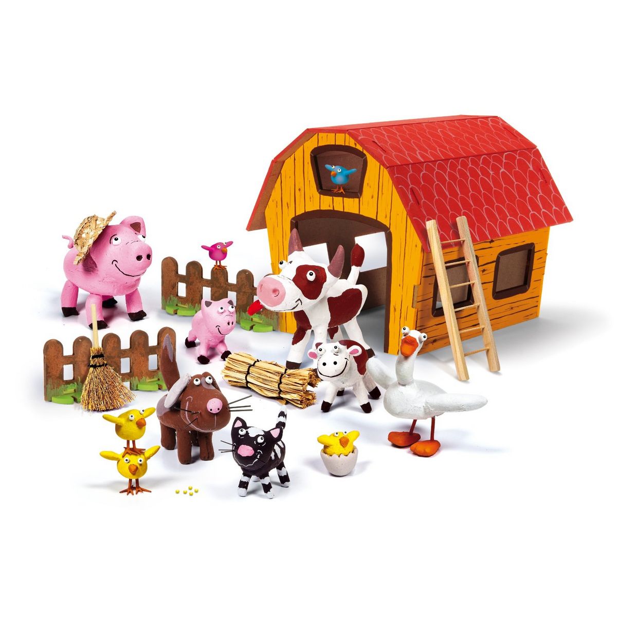 CLEMENTONI Pâte à sel, les animaux de la ferme